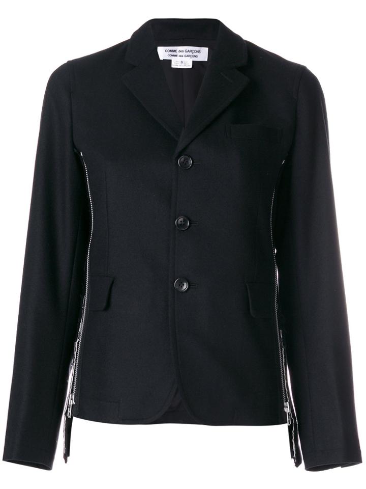 Comme Des Garçons Comme Des Garçons Side Zip Blazer - Black