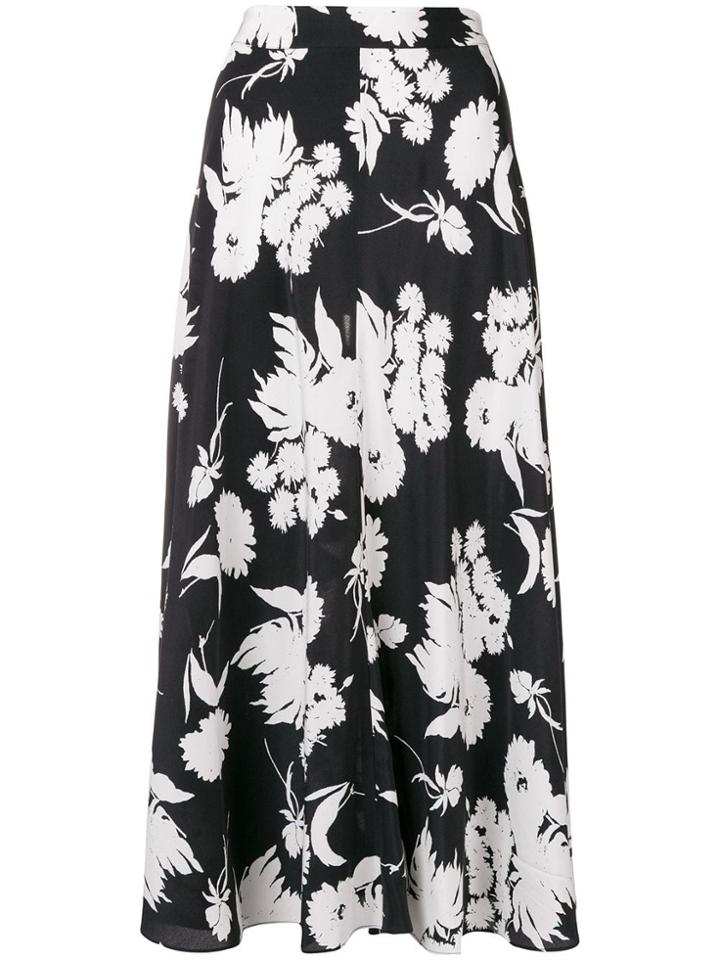 Ganni High-waist Flared Skirt - Black