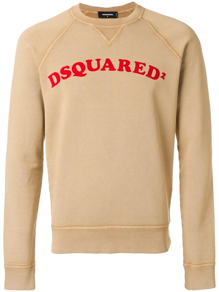 Dsquared2 Logo Printed Sweatshirt - Brown
