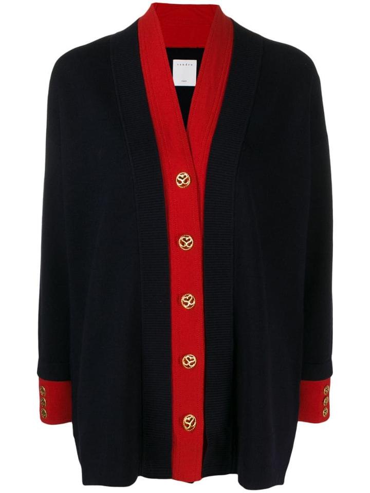Sandro Paris Two-tone Cardigan - Blue