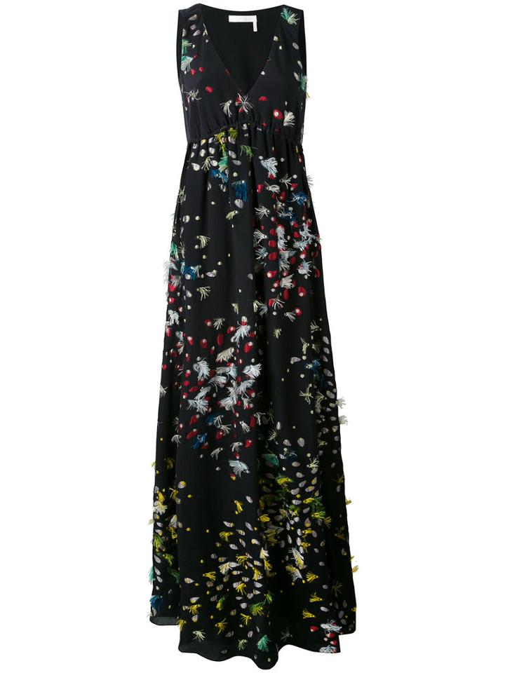 Chloé - Firework Fil Coupé Dress - Women - Silk/polyester - 36, Blue, Silk/polyester