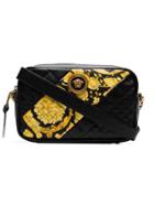 Versace Black Quilted Leather Crossbody Bag