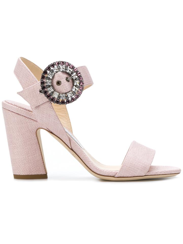 Jimmy Choo Mischa 85 Sandals - Pink & Purple