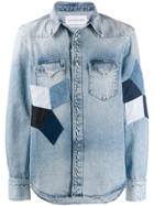 Ck Calvin Klein Quilted Shirt Jacket - Blue