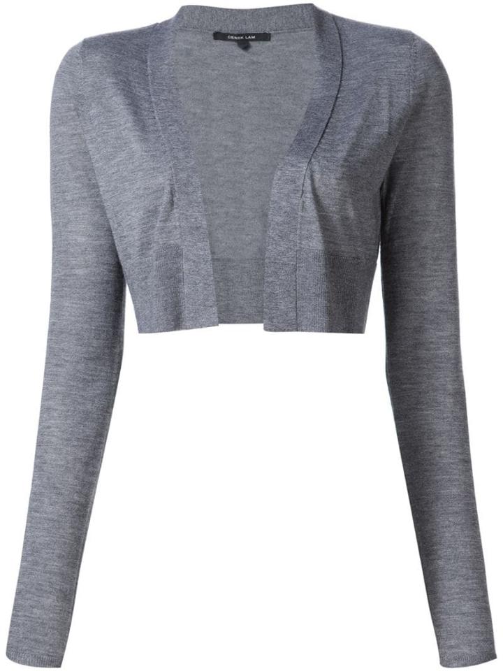 Derek Lam Noemi Long Sleeve Cardigan - Grey