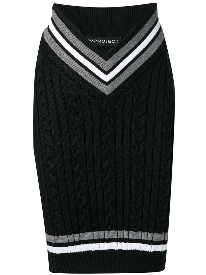 Y/project Knit Sweater Skirt - Black