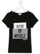 Dkny Kids - Selfie Of Myself T-shirt - Kids - Cotton/elastodiene - 14 Yrs, Black