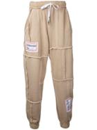 Liam Hodges Open Seam Drawstring Trousers, Men's, Size: Large, Brown, Cotton