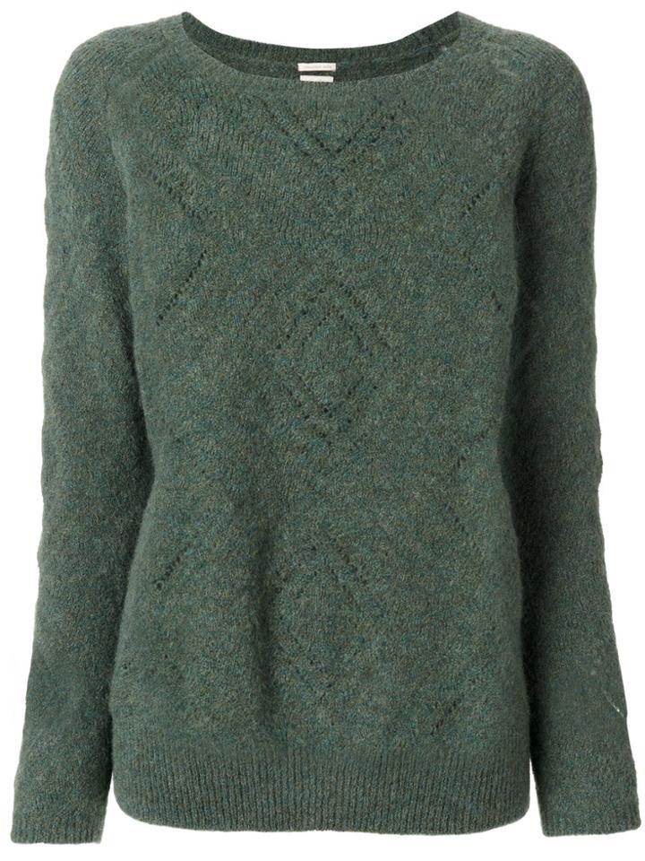Massimo Alba Diamond Effect Jumper - Green