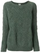 Massimo Alba Diamond Effect Jumper - Green