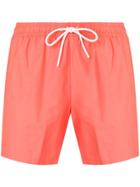 Lacoste Drawstring Waist Swim Shorts - Orange