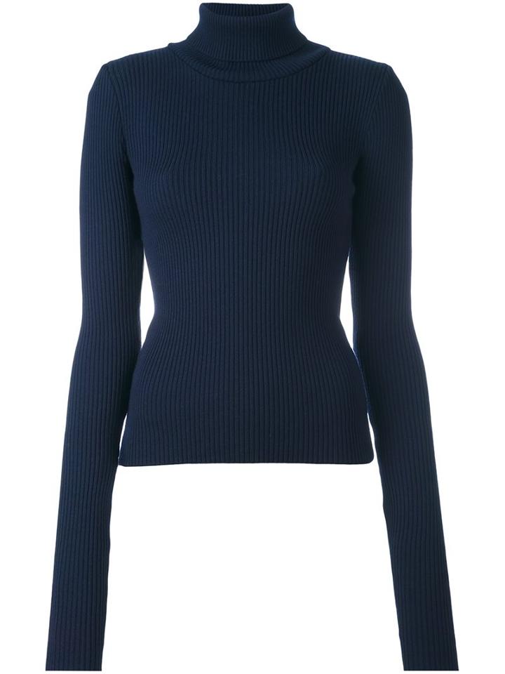 Jacquemus Sleeve Detail Pullover, Women's, Size: 38, Blue, Wool