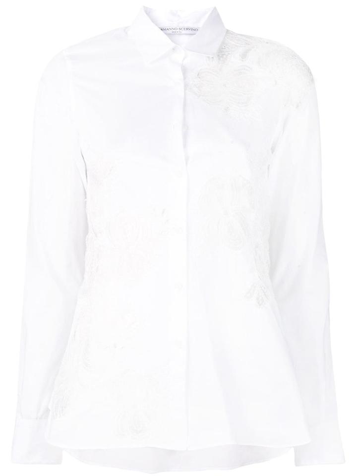Ermanno Scervino Lace Detail Slim-fit Shirt - White