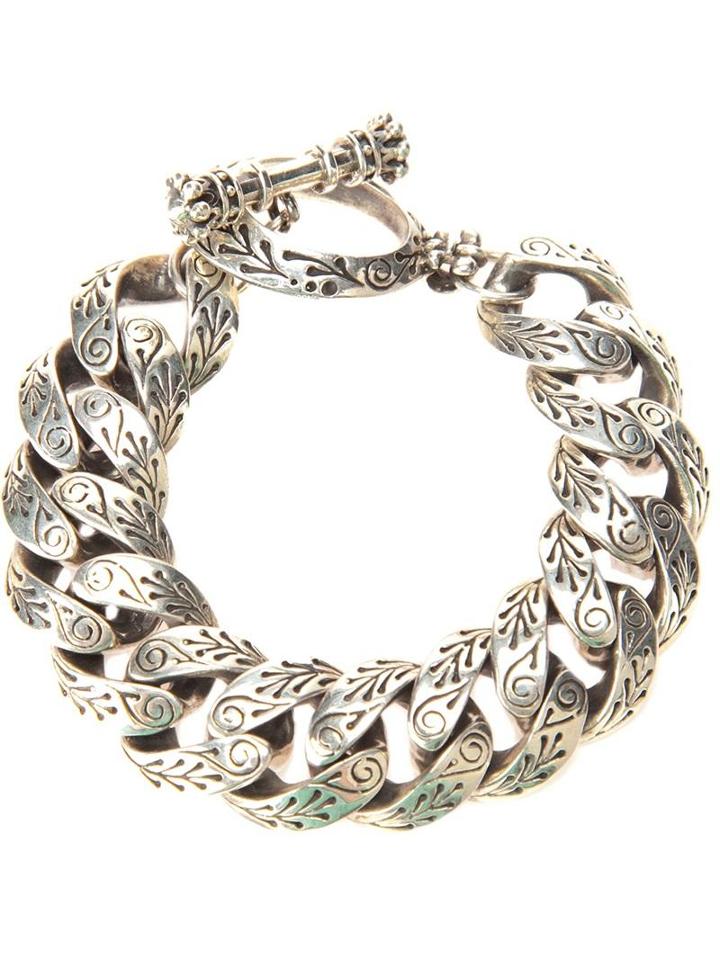 King Baby Engraved Link Bracelet