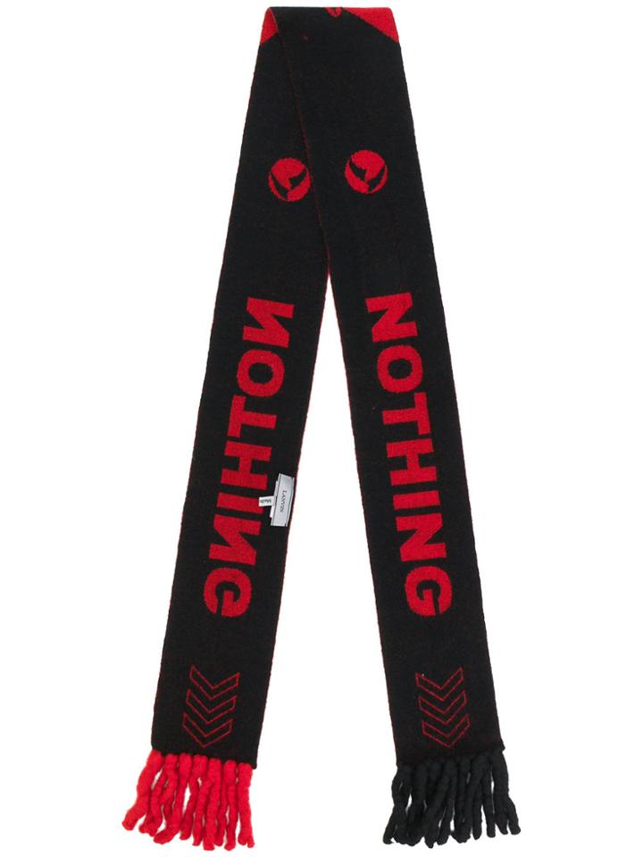 Lanvin Nothing Jacquard Scarf - Black