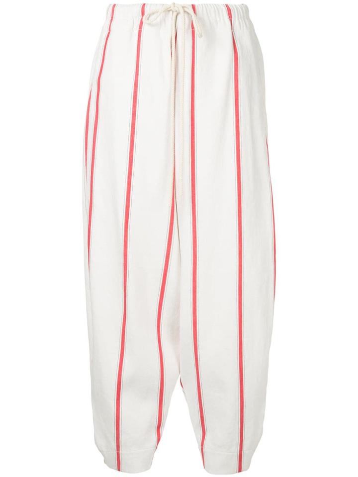 Bassike Pinstripe Loose Trousers - Neutrals