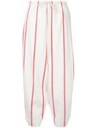 Bassike Pinstripe Loose Trousers - Neutrals