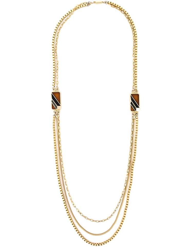 Lanvin Vintage Sautoir Necklace - Metallic