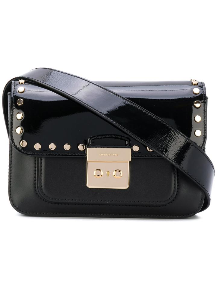 Michael Michael Kors Stud Embellished Shoulder Bag - Black