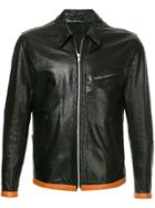 Comme Des Garçons Vintage Textured Leather Jacket - Black