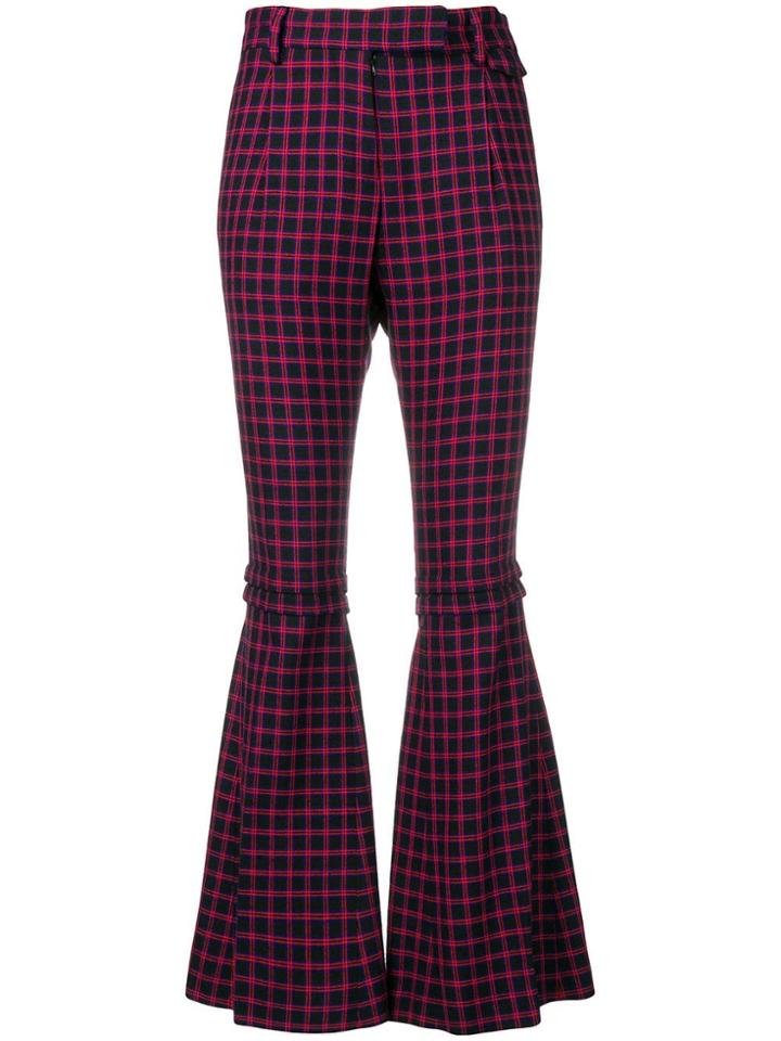 Prada Vintage 2000's Tartan Trousers - Black