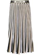 Versace Jeans Pleated Knitted Skirt - Neutrals