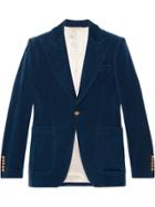 Gucci Velvet Formal Jacket - Blue