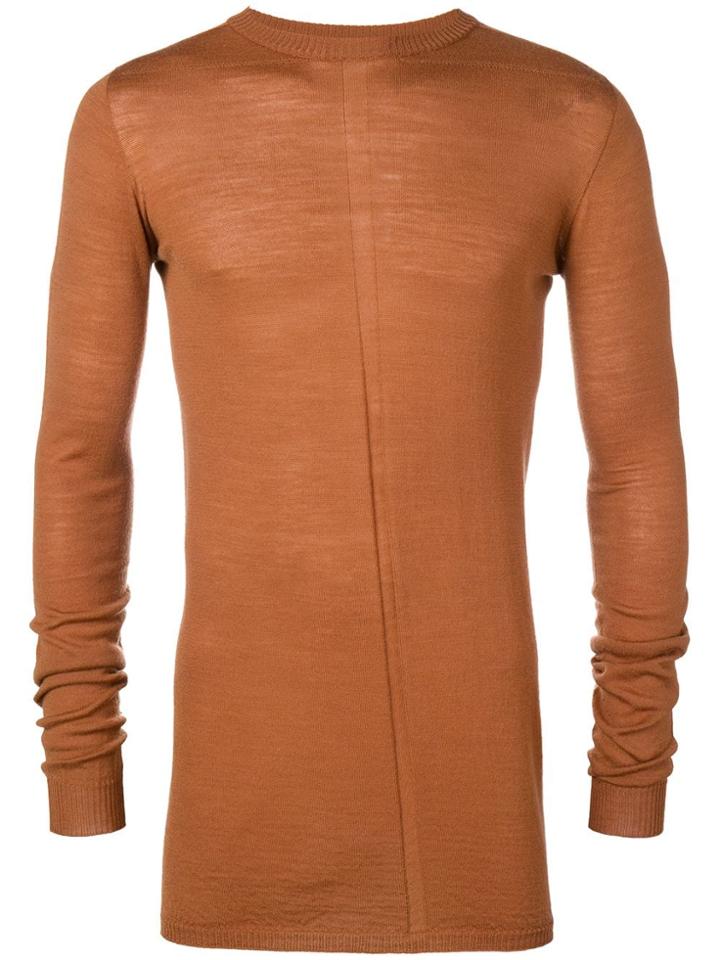 Rick Owens Longline Biker Jumper - Brown