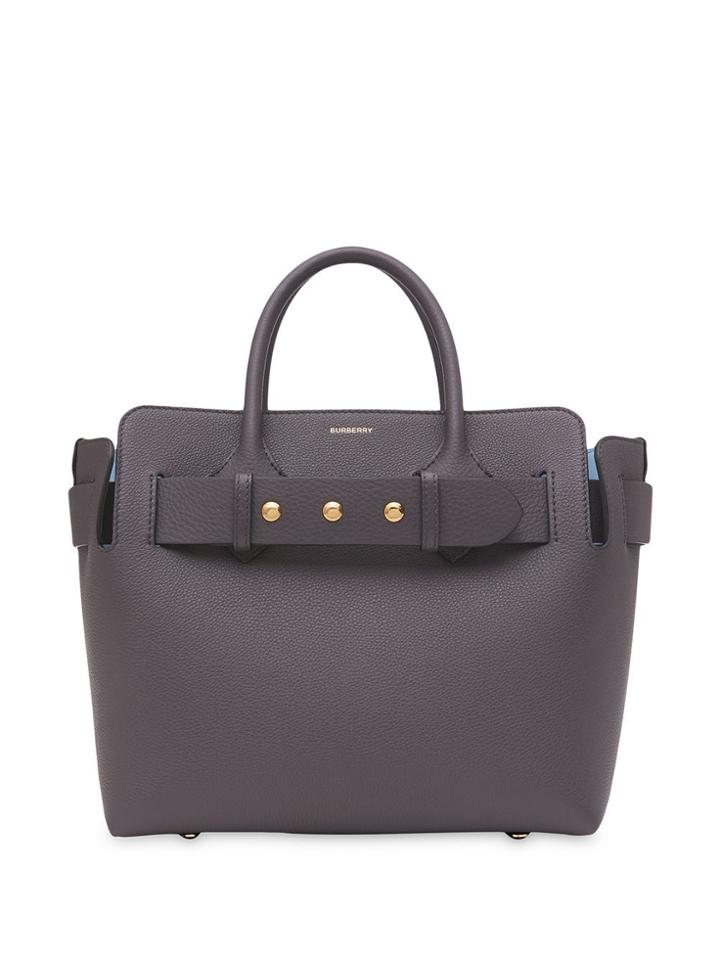 Burberry Small Triple Stud Belt Tote - Grey