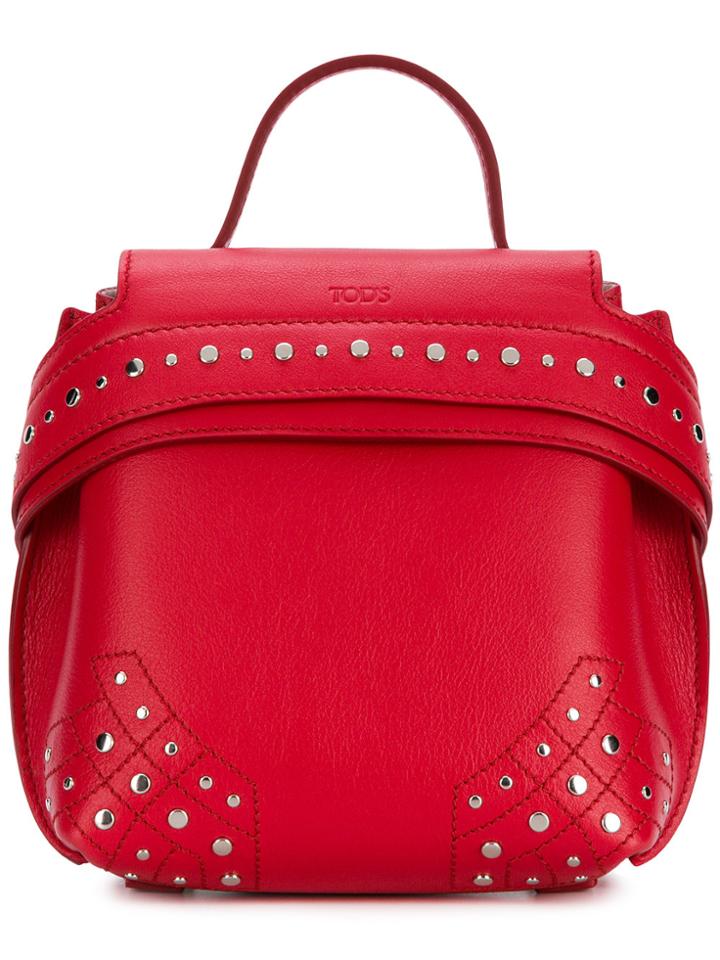 Tod's Studded Mini Wave - Red