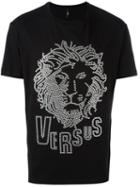 Versus Lion Head T-shirt, Men's, Size: Small, Black, Cotton/spandex/elastane