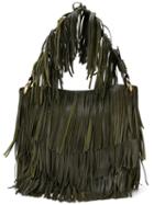 Roberto Cavalli Fringes Nappa Handbag, Women's, Green