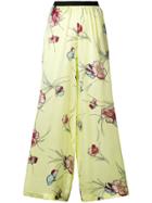Antonio Marras Floral Flared Trousers - Yellow & Orange