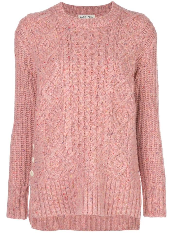 Alex Mill Donegal Cable-knit Jumper - Pink