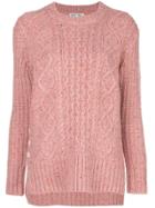 Alex Mill Donegal Cable-knit Jumper - Pink