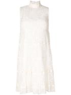 See By Chloé - Layered High Collar Dress - Women - Polyester/viscose - 36, Nude/neutrals, Polyester/viscose