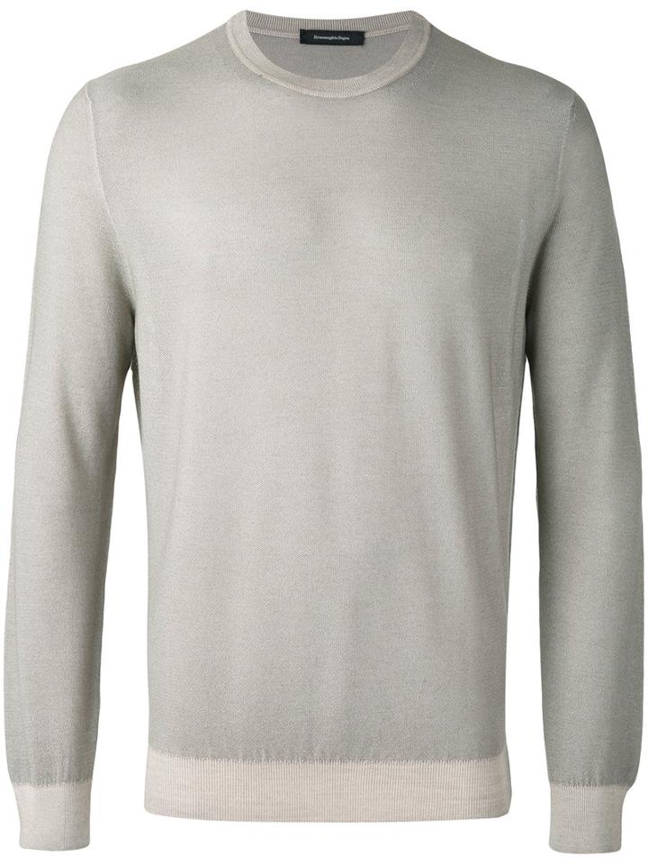 Ermenegildo Zegna - Crew-neck Jumper - Men - Silk/wool - 50, Nude/neutrals, Silk/wool