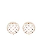 Y / Project Metallic Globe Crystal Embellished Earrings - Gold