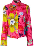 Gucci Vintage Floral Print Blouse - Pink & Purple