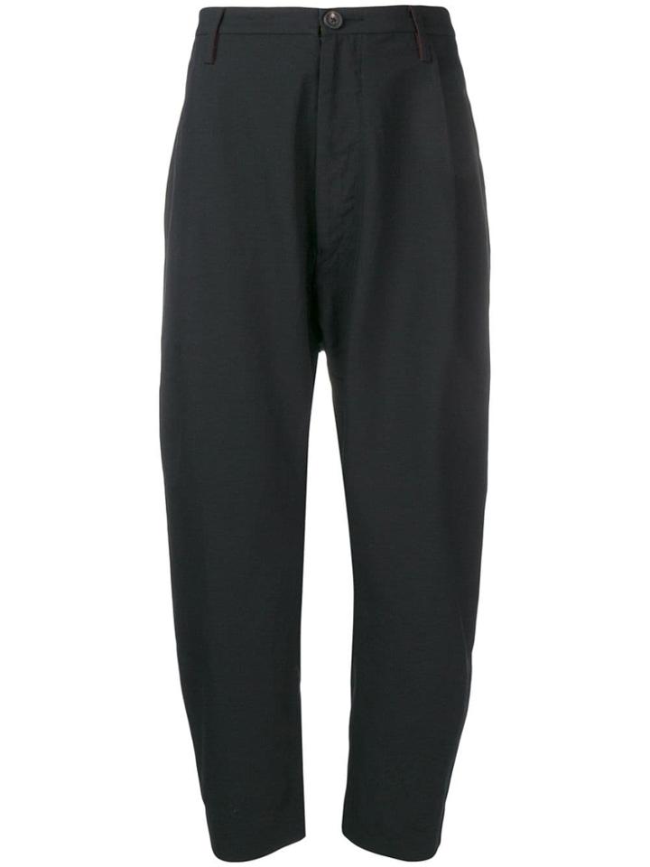 Ziggy Chen Straight Cropped Trousers - Black