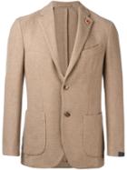 Lardini Two-button Blazer, Men's, Size: 48, Nude/neutrals, Polyester/camel Hair