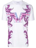 Versace Collection Rib Pattern Tee - White