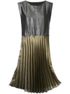 Zambesi Pleated Skirt Dress - Metallic