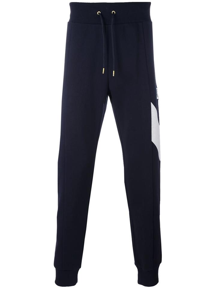 Moncler Gamme Bleu Drawstring Waist Track Pants, Men's, Size: Small, Blue, Cotton