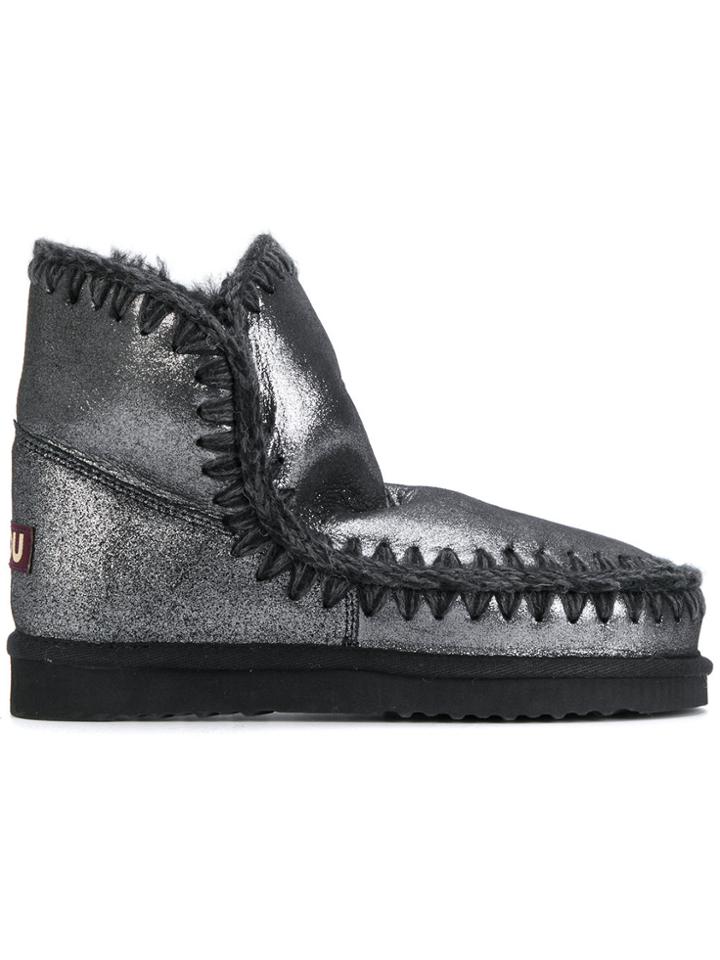 Mou Stitched Eskimo Boots - Black