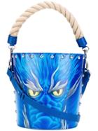 J.w.anderson - Printed Bucket Tote - Women - Calf Leather - One Size, Blue, Calf Leather
