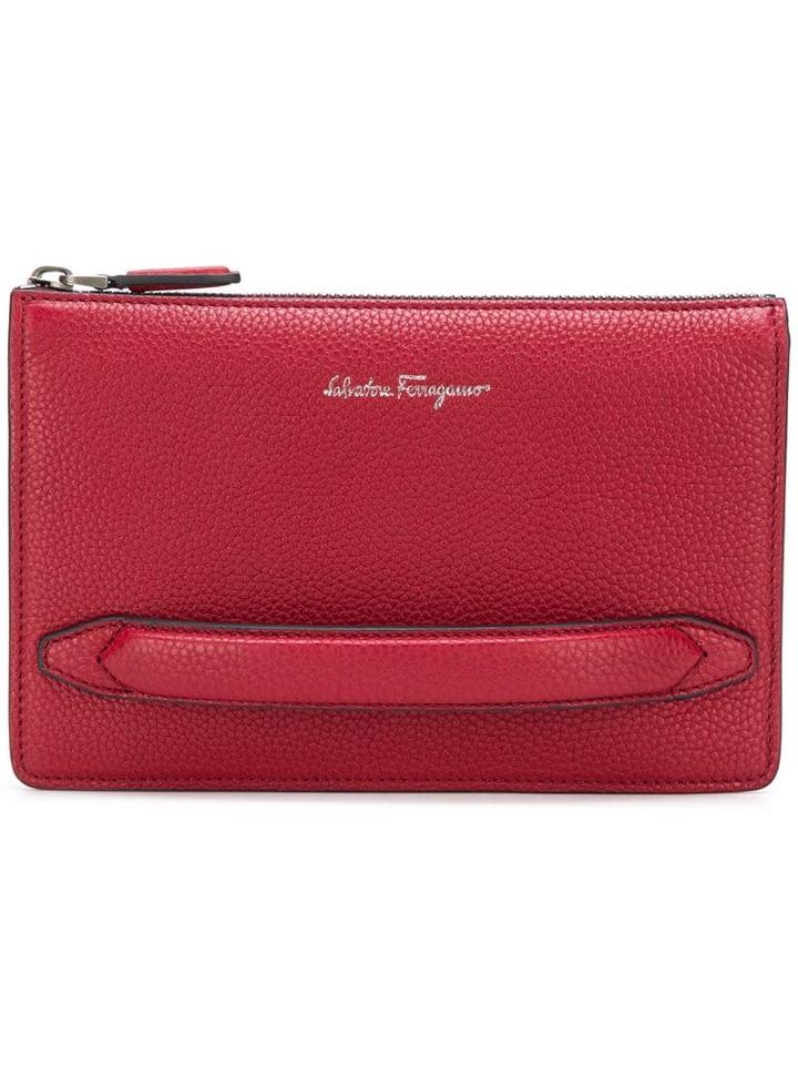 Salvatore Ferragamo Firenze Clutch Bag - Red