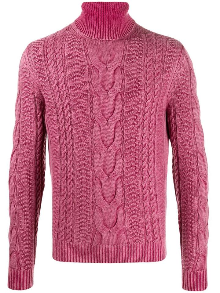 Cenere Gb Wool Cable Knit Jumper - Pink