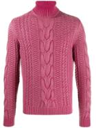Cenere Gb Wool Cable Knit Jumper - Pink