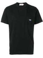 Maison Kitsuné Logo Embroidered T-shirt - Black